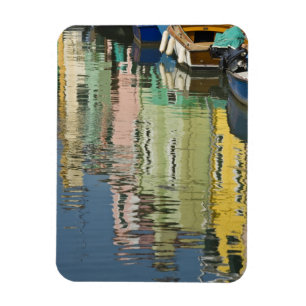 Magnet Flexible Italie, Venise, Burano. Maisons multicolores le lo