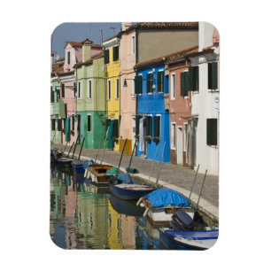 Magnet Flexible Italie, Venise, Burano. Maisons multicolores le lo