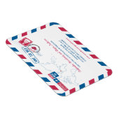 Magnet Flexible ITALY Air Mail Wedding Enregistrer la date 3x4 (Côté Droit)
