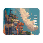 Magnet Flexible Italy Illustration Travel Art Vintage (Horizontal)