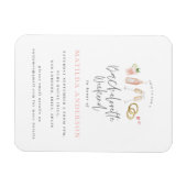 Magnet Flexible Itinéraire de bachelorette chic champagne rose (Horizontal)