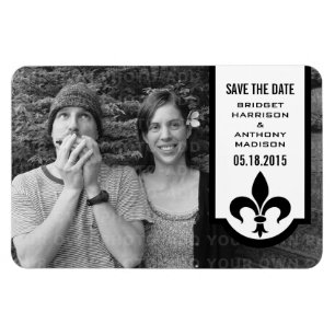 Magnet Flexible Ivory Fleur De Lis Bannière Enregistrer le aimant 