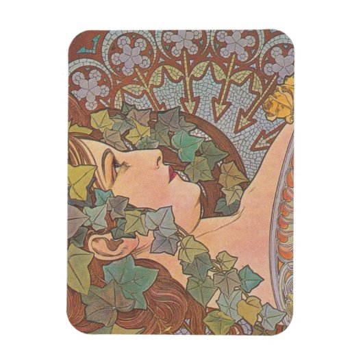 Magnet Flexible Ivy - Alphonse Mucha (Vertical)