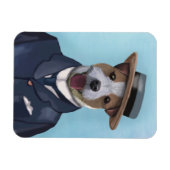 Magnet Flexible Jack Russell dans un bateau (Horizontal)