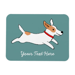 Magnet Flexible Jack Russell Terrier Heureux de Courir - Texte Per