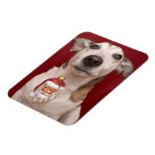 Magnet Flexible Jack Russell Terrier Holding Ornament de Noël (Côté Gauche)