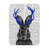 Magnet Flexible Jackalope avec Antlers Bleus (Vertical)