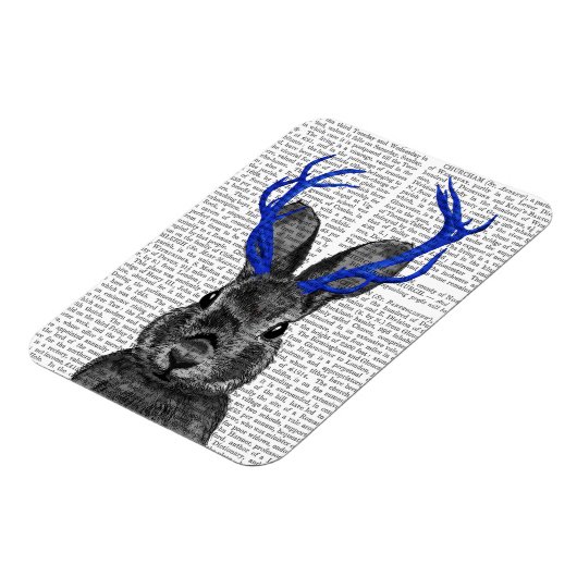 Magnet Flexible Jackalope avec Antlers Bleus (Côté Gauche)