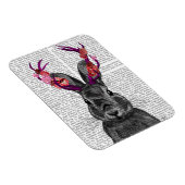 Magnet Flexible Jackalope avec Antlers roses (Côté Droit)
