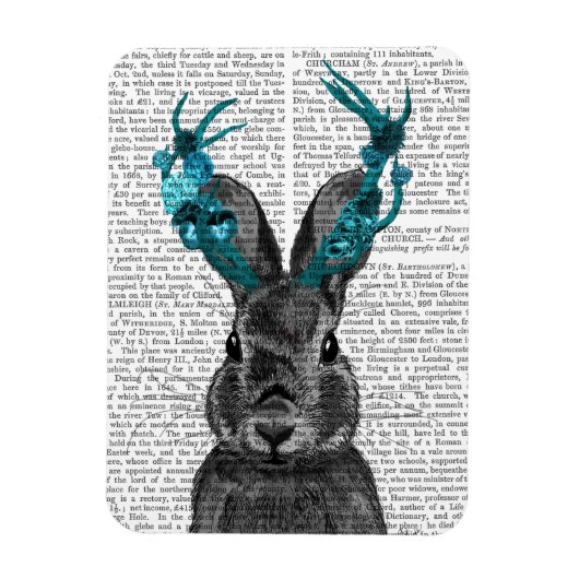 Magnet Flexible Jackalope avec Antlers Turquoise (Vertical)