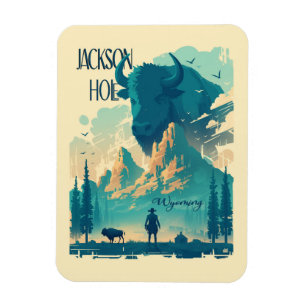 Magnet Flexible Jackson Hole Wyoming Vintage