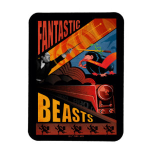 Magnet Flexible Jacob Kowalski Fantastic Beasts Vintage Poster