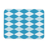 Magnet Flexible Jacquard bleu Peacock Petite forme diamant (Horizontal)