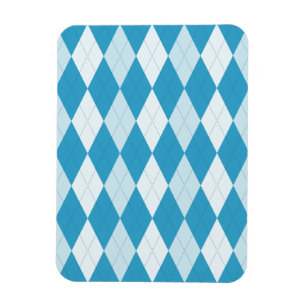 Magnet Flexible Jacquard bleu Peacock Petite forme diamant