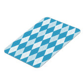 Magnet Flexible Jacquard bleu Peacock Petite forme diamant (Côté Gauche)