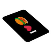 Magnet Flexible J'adore Burger Cheeseburger Manger Malsain (Côté Droit)