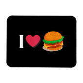 Magnet Flexible J'adore Burger Cheeseburger Manger Malsain (Horizontal)