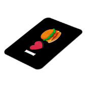 Magnet Flexible J'adore Burger Cheeseburger Manger Malsain (Côté Gauche)