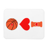 Magnet Flexible J'adore le basket-ball (Horizontal)