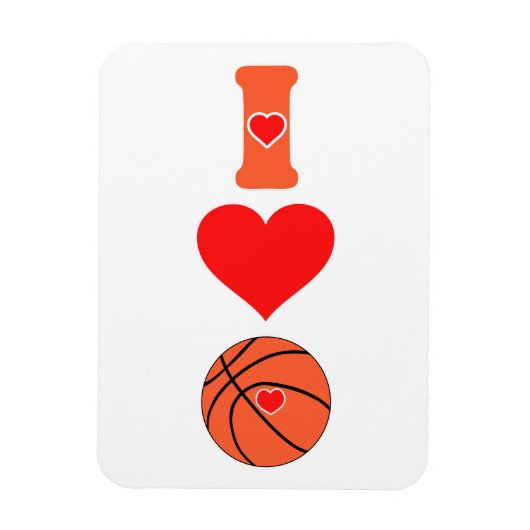 Magnet Flexible J'adore le basket-ball (Vertical)