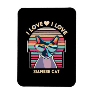 Magnet Flexible J'adore le chat siamois