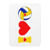 Magnet Flexible J'adore le volley-ball (Vertical)