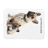 Magnet Flexible J'adore les Bulldogs français (Horizontal)