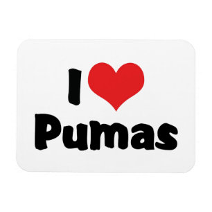 Magnet Flexible J'adore les Pumas à coeur