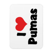 Magnet Flexible J'adore les Pumas à coeur (Vertical)