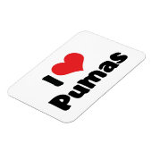 Magnet Flexible J'adore les Pumas à coeur (Côté Gauche)