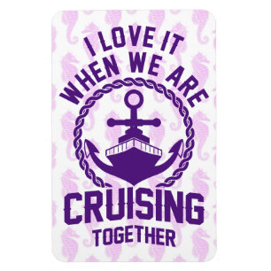 Magnet Flexible J'adore quand on fait la croisière ensemble - Port