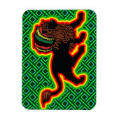 Magnet Flexible Jah King Rasta Lion (Vertical)