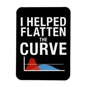 Magnet Flexible J'Ai Aidé À Aplatir La Courbe Distances Sociales