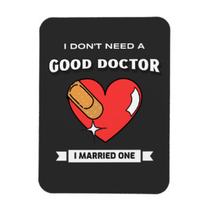 Magnet Flexible J'ai épousé une carte de vacances Doctor Flat