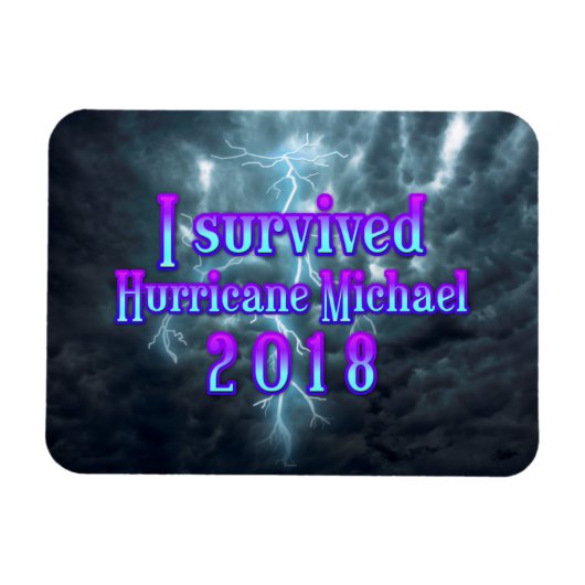Magnet Flexible J'ai survécu à l'ouragan Michael (Horizontal)