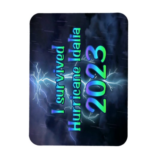Magnet Flexible J'ai survécu au cyclone Idalia 2023 (Vertical)