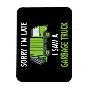 Magnet Flexible J'ai vu des ordures de camion costume de recyclage