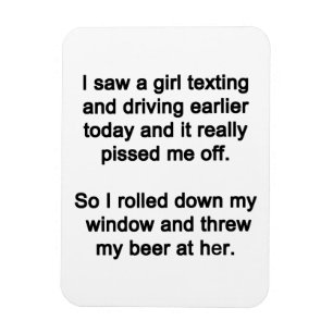 Magnet Flexible J'ai vu une fille texter