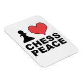 Magnet Flexible J'aime aimant frigo Chess Peace (Côté Droit)