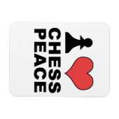 Magnet Flexible J'aime aimant frigo Chess Peace (Horizontal)