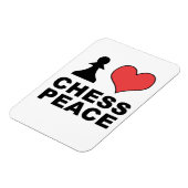 Magnet Flexible J'aime aimant frigo Chess Peace (Côté Gauche)