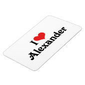 Magnet Flexible J'aime Alexandre (Côté Gauche)