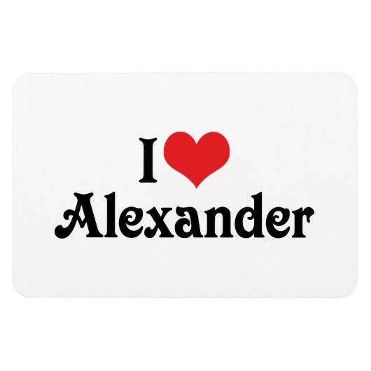 Magnet Flexible J'aime Alexandre (Horizontal)