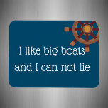 Magnet Flexible J'Aime Big Boats Stateroom Funny Cruise Door<br><div class="desc">This design created though digital art. It may be personalized in the area provide or customizing by choosing the click to customize further option and changing the name, initials or words. Donc, change le texte color and style or delete the text for an image only design. Contact me at colorflowcreations@gmail.com...</div>