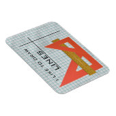 Magnet Flexible J'aime dessiner des lignes Triangles, Échelle, Pap (Côté Droit)