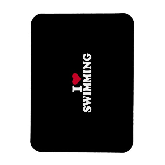 Magnet Flexible J'aime la natation (Vertical)