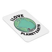Magnet Flexible J'aime la planète Terre (Côté Droit)