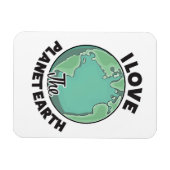 Magnet Flexible J'aime la planète Terre (Horizontal)