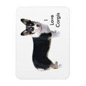 Magnet Flexible J'aime l'aimant corgis (Vertical)