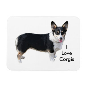 Magnet Flexible J'aime l'aimant de corgis